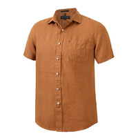 Ritemate Mens Pilbara Classic Fit S/S Linen Shirt (RMPC055S) Terracotta