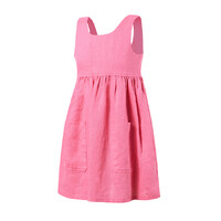 Ritemate Girls Pilbara Zoe Linen Sundress (RMPC159) Lipstick