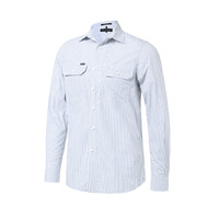 Ritemate Mens Pilbara Classic Fit L/S Shirt (RMPC152) Diesel/White