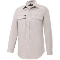 Ritemate Mens Pilbara Western Snap Button L/S Shirt (RMPW035) Clay