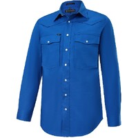 Ritemate Mens Pilbara Western Snap Button L/S Shirt (RMPW035) Cobalt Blue