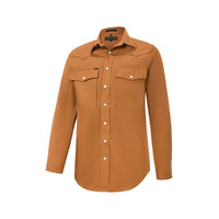 Ritemate Mens Pilbara Western Snap Button L/S Shirt (RMPW035) Terracotta