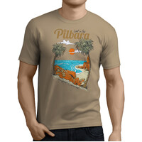 Ritemate Mens Pilbara Paradise S/S Tee (RMTC012) Golden Rough