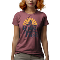 Ritemate Womens Pilbara Ride Free S/S Tee (RMTC017) Cardinal