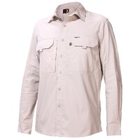 Ritemate Unisex RMX Flexible Open Front L/S Utility Shirt (RMX002) Clay