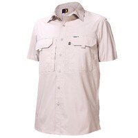 Ritemate Unisex RMX Flexible Open Front S/S Utility Shirt (RMX002S) Clay
