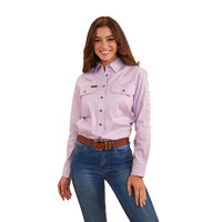 Ringers Western Womens Signature Jillaroo Full Button Work Shirt (218110002) Lavender [GD]