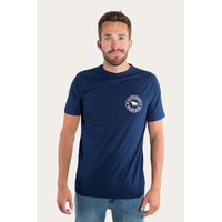 Ringers Western Mens Signature Bull Classic T-Shirt (120004RW) Navy with White Print [GD]