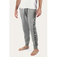 Ringers Western Mens Texas Trackpants (119207004) Grey Marle with Black Print