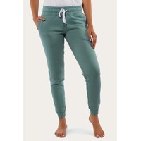 Ringers Western Womens Lorne Trackpants (220207401) Sea Green with White Print