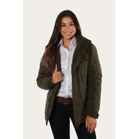 Ringers Western Womens Warragul Hooded Jacket  (220211807) Military Green