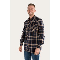 Ringers Western Mens Cooma Flanno Semi Fitted L/S Shirt (119209074) Ink