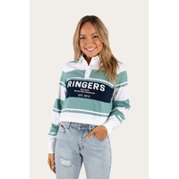 Ringers Western Womens Abbey Rugby Jersey (220247RW) Sea Green/White