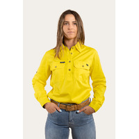 Ringers Western Womens Pentecost River Half Button Workshirt (171210002) Neon Yellow [GD]