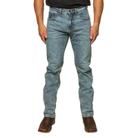 Ringers Western Mens Muster Slim Straight Mid Rise Jeans (121091RW) Light Wash Blue [GD]