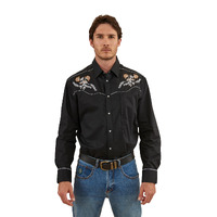 Ringers Western Mens Neilson Western L/S Dress Shirt (122104RW) Black