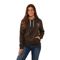 Ringers Western Womens Signature Bull Pullover Hoodie (223074RW) Charcoal/Rosey