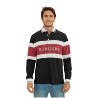Ringers Western Mens Redding Rugby Jersey (122074RW) Black [GD]