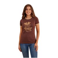 Ringers Western Womens Tally Ringer Tee (223051RW) Chocolate