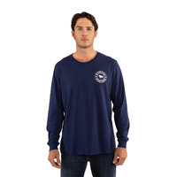 Ringers Western Mens Signature Bull Loose Fit L/S Tee (121139RW) Navy/White [GD]