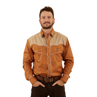 Ringers Western Mens McGraw L/S Western Shirt (122105RW) Toffee/Dark Sand [SD]