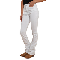 Ringers Western Womens Penny High Rise Bootleg Jeans (221115RW) White