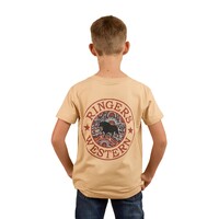 Ringers Western Childrens Walkabout Warrior S/S Tee (324048RW) Dark Sand