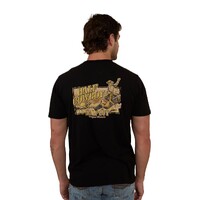 Ringers Western Mens Half Cut Loose Fit S/S Tee (123115RW) Black