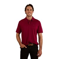 Ringers Western Mens Tech S/S Polo (124091RW) Burgundy