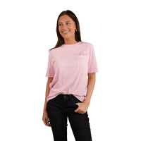 Ringers Western Womens Country Club Loose Fit S/S Tee (224066RW) Ballet Pink