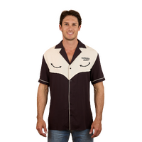 Ringers Western Mens Take No Bull Mens S/S Pub Shirt (124092RW) Charcoal