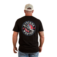 Ringers Western Mens Bucking Bull Loose Fit S/S Tee (124069RW) Black
