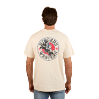 Ringers Western Mens Bucking Bull Loose Fit S/S Tee (124069RW) Off White