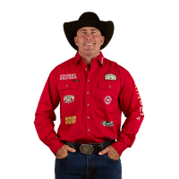 Ringers Western Mens Chute Boss Full Button L/S Shirt (124072RW) Dark Red