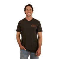 Ringers Western Mens Wheatbelt S/S Tee (124073RW) Charcoal/Copper