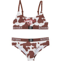 Ringers Western Womens Lady Luck Underwear Set (224107RW) White/Tan