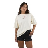 Ringers Western Womens Bad Cowgirls Oversized S/S Tee (225087RW) Off White