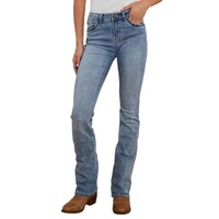 Ringers Western Womens Caroline Rodeo Mid Rise Bootleg Jeans (222101RW) Light Blue