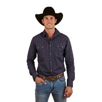 Ringers Western Mens Mapleton L/S Western Shirt (123105RW) Navy