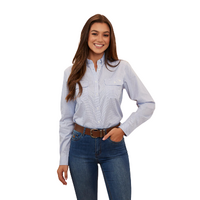 Ringers Western Womens Hope Stripe L/S Dress Shirt (223020RW) White/Blue [SD]