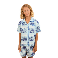 Ringers Western Childrens Truck Yeah Short Pyjama Set (324044RW) Light Blue