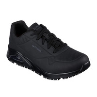 Skechers Mens Uno Slip Resistant - Sutal Shoes (200054) Black [GD]