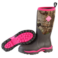 Muck Boots Womens Woody Boots (SWWPK-RAPG) Black/Pink [SD]