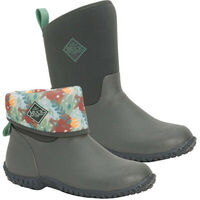 Muck Boots Womens Muck Bootsster II Mid Boots (SWM2-102) Grey Floral