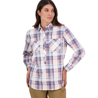 Swanndri Womens Egmont Half Button Shirt, Twin Pack (SE18225W) Blush/Arctic [SD]
