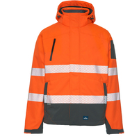Rainbird Mens Hi Vis Jones Softshell Coat (8634) Fluro Orange/Charcoal