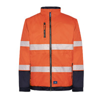 Rainbird Mens Cahill Hi Vis Jacket (8677) Fluoro Orange/Navy