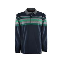 Thomas Cook Mens Kennedy Stripe Rugby (T1W1503021) Navy/Green [SD]