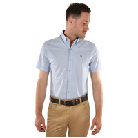 Thomas Cook Mens Addison Tailored S/S Shirt (T1S1121001) Royal/White
