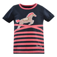Thomas Cook Girls Jumping Horse S/S Top (T1S5533080) Dark Navy/Pink